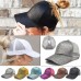Adjustable Summer  Glitter Ponytail Baseball Cap Messy Bun Snapback Hat US  eb-42915938